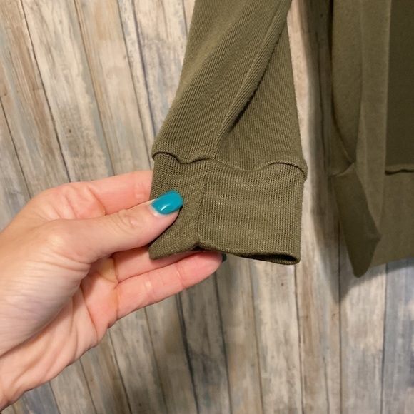 Sws Basic | army green, long sleeve, long open  Cardigan | Size small - Picture 5 of 11